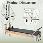 Wooden Pilates Reformer with Tower and Accessories
