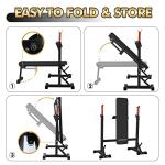 CANPA Olympic Weight Bench with Squat Rack