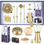 Complete Brass Incense Burner Kit for Meditation