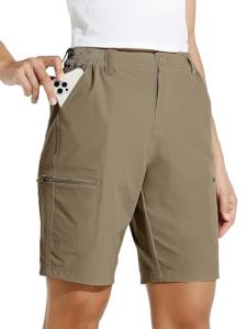 Willit Women's Quick-Dry Hiking Cargo Shorts