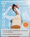 BENEUNDER Women's Lightweight UPF 50+ Sun Protection Hoodie
