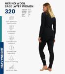 Merino Wool Women's Thermal Base Layer Set