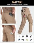 Men's Tactical Cargo Pants - Water Resistant, Multi-Pocket