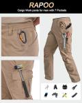 Men's Tactical Cargo Pants - Water Resistant, Multi-Pocket