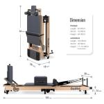 Foldable Pilates Reformer for Home Gym Fitness