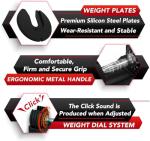 Keppi Adjustable Dumbbells Set - 25lb Pair