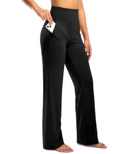 Women's High Waist Wide Leg Yoga Pants with Pockets