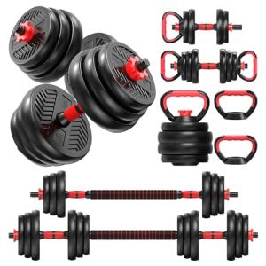 Versatile 4-in-1 Adjustable Weight Dumbbell Set