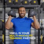 TRX YBell Neo Series 3-in-1 Kettlebell, Dumbbell and Push Up Bar Workout Equipment | Commercial Grade Neoprene Coated Surface | Perfect for Strength Training & Conditioning Workouts | 27lbs