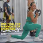 TRX YBell Neo Series 3-in-1 Kettlebell, Dumbbell and Push Up Bar Workout Equipment | Commercial Grade Neoprene Coated Surface | Perfect for Strength Training & Conditioning Workouts | 27lbs