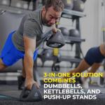 TRX YBell Neo Series 3-in-1 Kettlebell, Dumbbell and Push Up Bar Workout Equipment | Commercial Grade Neoprene Coated Surface | Perfect for Strength Training & Conditioning Workouts | 27lbs