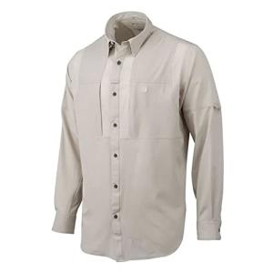Beretta Men's TKAD Flex UV 50 Sun Protection Breathable Wrinkle-Resistant Active Hunting Outdoor Casual Long-Sleeve Button-Down Shirt, Sand, X-Large