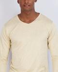 Real Essentials 4 Pack: Men's Dry Fit Long Sleeve V-Neck Active T-Shirt - Athletic Outdoor UPF 50+ - Set 10,L