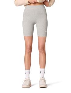 Nike Women's Sportswear Classic High-Waisted 8" Bike Shorts, Dark Grey Heather/Sail, Large