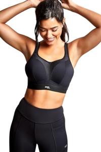 Panache Boundless Non Wired Sports Bra | Black 36D | High Impact, Supportive Sports Bra for Women, Exercise & Workout Bra