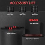 Signature Fitness Fitvids 60LB 2-in1 Portable Changeable Dumbbell and Barbell Kettlebell Set With Adjustable Weights