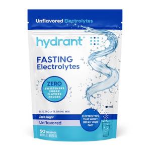 Hydrant - Bulk Fasting Electrolyte Hydration Powder, 50 Servings Sugar-Free Fasting Supplement Powder - Zero Sugar Flavorless Drink Mix for Fasting