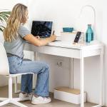 NATURE SUPPLIES Set of 2, Wood Cable Management Boxes, Large and Medium Cord Organizer to Hide Wires and Power Strips for TV, Desk, Computer, Router, Cable Storage and Home Office Organization, White