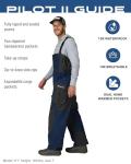 FROGG TOGGS Men's Pilot II Guide Waterproof Breathable Rain Bib, Dust Blue/Slate, XXX-Large