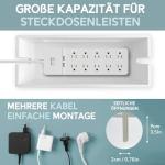 NATURE SUPPLIES Set of 2, Wood Cable Management Boxes, Large and Medium Cord Organizer to Hide Wires and Power Strips for TV, Desk, Computer, Router, Cable Storage and Home Office Organization, White