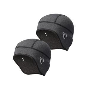 Thermal Skull Cap with Glasses Holes Warmer Helmet Liner Winter Cycling Bike Hat 2Pcs Active Lifestyle Gear for Sports Outdoor Adventures Travel and Daily Wear Versatile Accessories