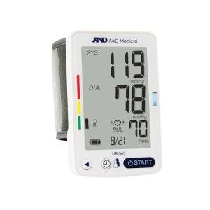 A&D Medical Essential One Wrist Blood Pressure Monitor for Home Use, UB-543, BP Adjustable Cuff (5.3-8.5"/13.5-21.5 cm), 2 Users, One Button Operation, 60 Reading Memory, Carrying Case, 2 AAA Battery