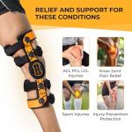 Z ONE Z1 K2 Comfortline Hinged Knee Brace for Men & Women – Knee Support for ACL, MCL, LCL, PCL, Ligament and Sports Injuries, Arthritis Pain, Meniscus Tear and Mild Osteoarthritis (S10)