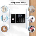 PGST WiFi Home Alarm Security System,Wireless DIY Smart Home Burglar Security Alarm System 24 Pieces Kits, Compatible with Alexa Google Home Voice Control for Villa Home Apartment