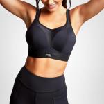 Panache Boundless Non Wired Sports Bra | Black 36D | High Impact, Supportive Sports Bra for Women, Exercise & Workout Bra