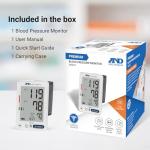 A&D Medical Essential One Wrist Blood Pressure Monitor for Home Use, UB-543, BP Adjustable Cuff (5.3-8.5"/13.5-21.5 cm), 2 Users, One Button Operation, 60 Reading Memory, Carrying Case, 2 AAA Battery