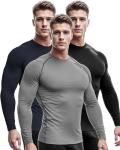 Men's Compression Long Sleeve Workout Shirts - 3 Pack