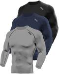 Men's Compression Long Sleeve Workout Shirts - 3 Pack