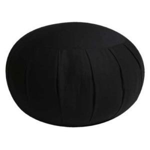 Black Kapok Zafu Meditation Cushion for Comfort