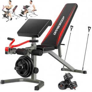 Adjustable Heavy-Duty Weight Bench for Home Gym