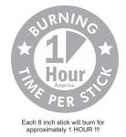 Sandalwood Incense Sticks - Low Smoke, 3 Pack