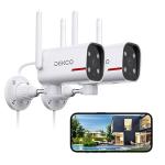 DEKCO 2 Pack 2K Outdoor Security Cameras