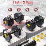 4-in-1 Adjustable Dumbbells Weight Set for Home Gym