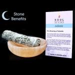 Selenite Crystal Bowl for Smudging and Charging