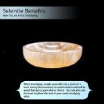Selenite Crystal Bowl for Smudging and Charging