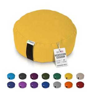 Zafu Meditation Pillow, Cotton and Buckwheat Fill