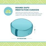Zafu Meditation Pillow, Cotton and Buckwheat Fill