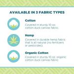 Zafu Meditation Pillow, Cotton and Buckwheat Fill