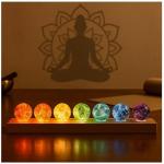 7 Chakra Healing Crystals with LED Stand