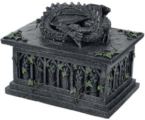 Dragon Tarot Box in Black Resin, 18cm