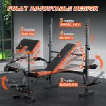 Fostoy Heavy-Duty Adjustable Weight Bench 6-in-1