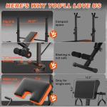 Fostoy Heavy-Duty Adjustable Weight Bench 6-in-1