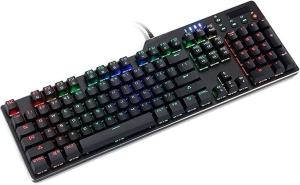 RGB Backlit USB Wired Gaming Keyboard with Knob