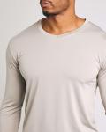 Men's Dry Fit Long Sleeve V-Neck T-Shirts - 4 Pack