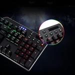 RGB Backlit USB Wired Gaming Keyboard with Knob