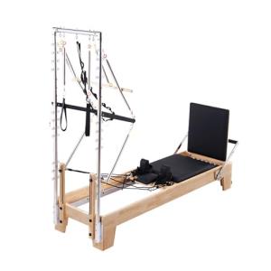 Wooden Pilates Reformer with Tower for Home Use